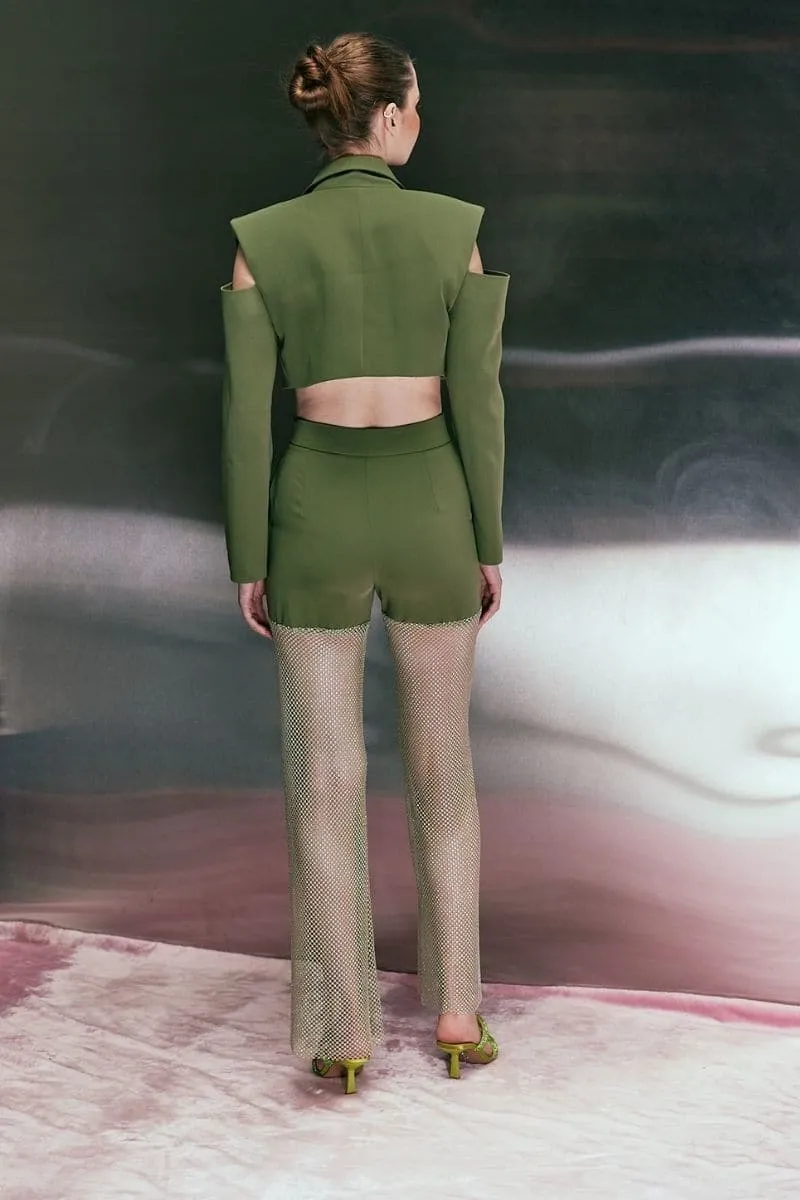 ARMY GREEN DIAMOND PANTS