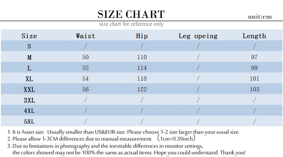 Baggy Elastic Hip Hop Style Print Drawstring Casual Men Pants