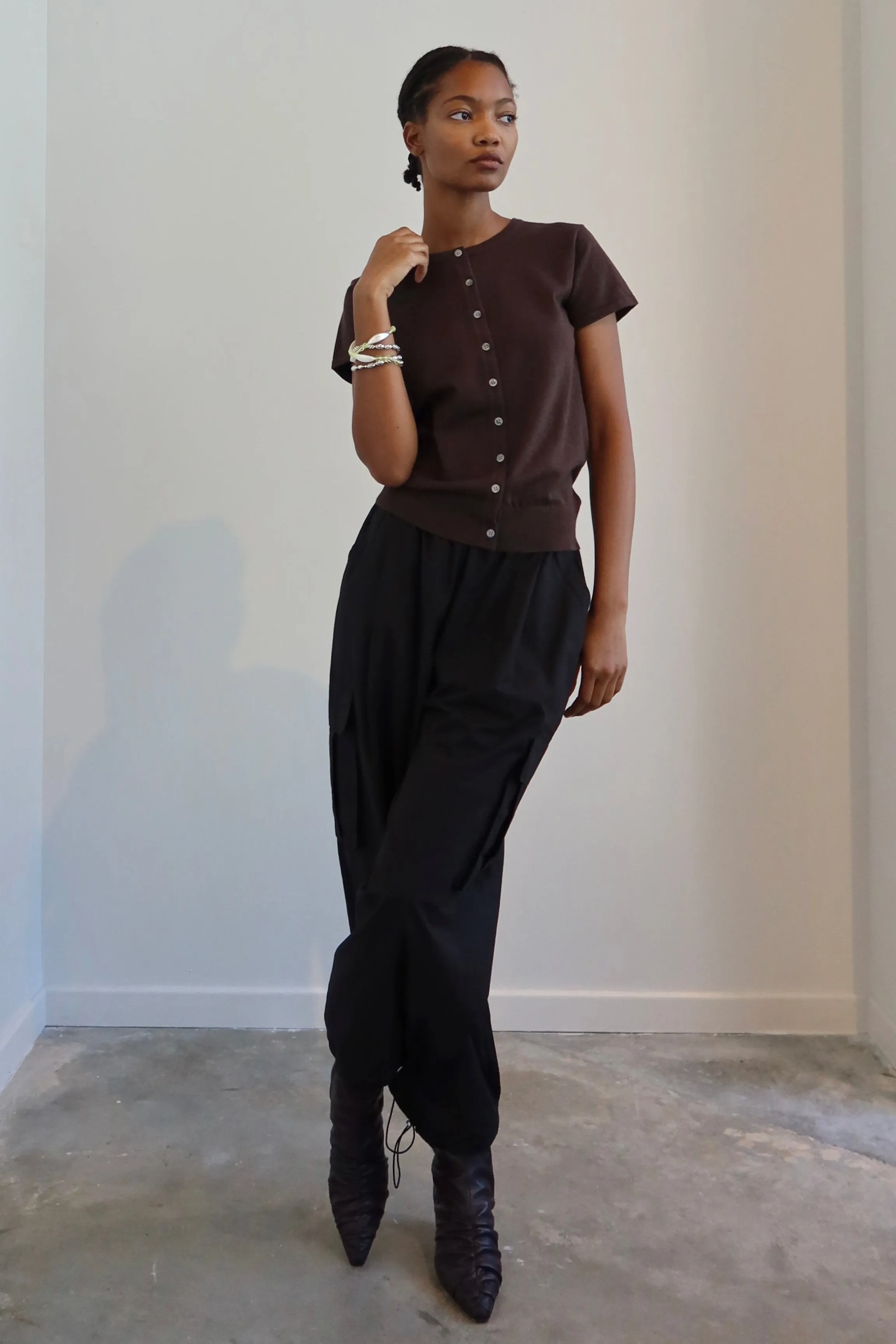 Black Wide Leg Cargo Pants