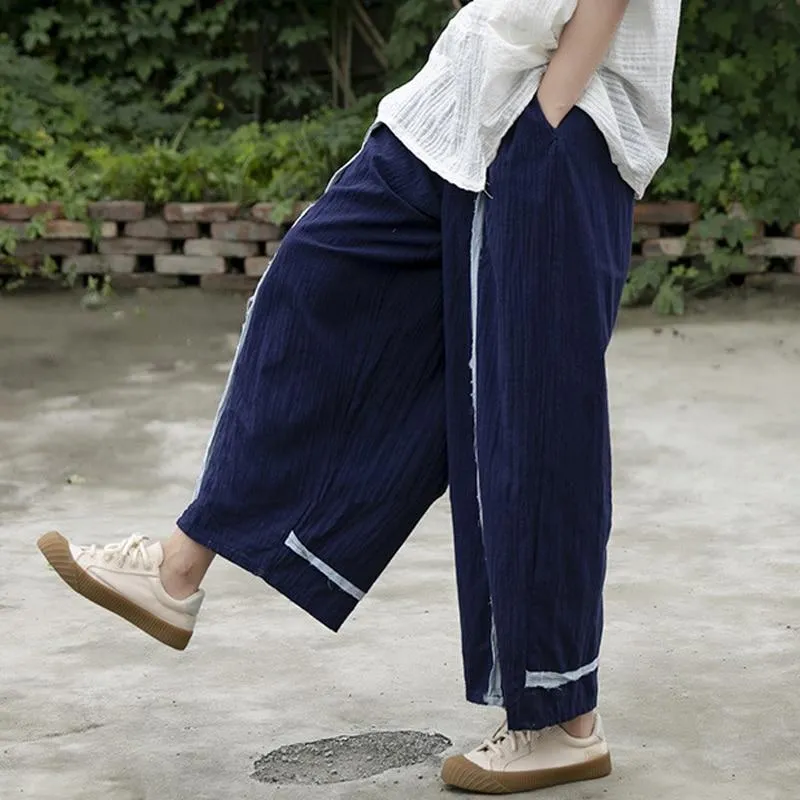 Casual Wide Leg Linen Pants | Lotus