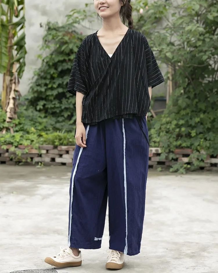 Casual Wide Leg Linen Pants | Lotus