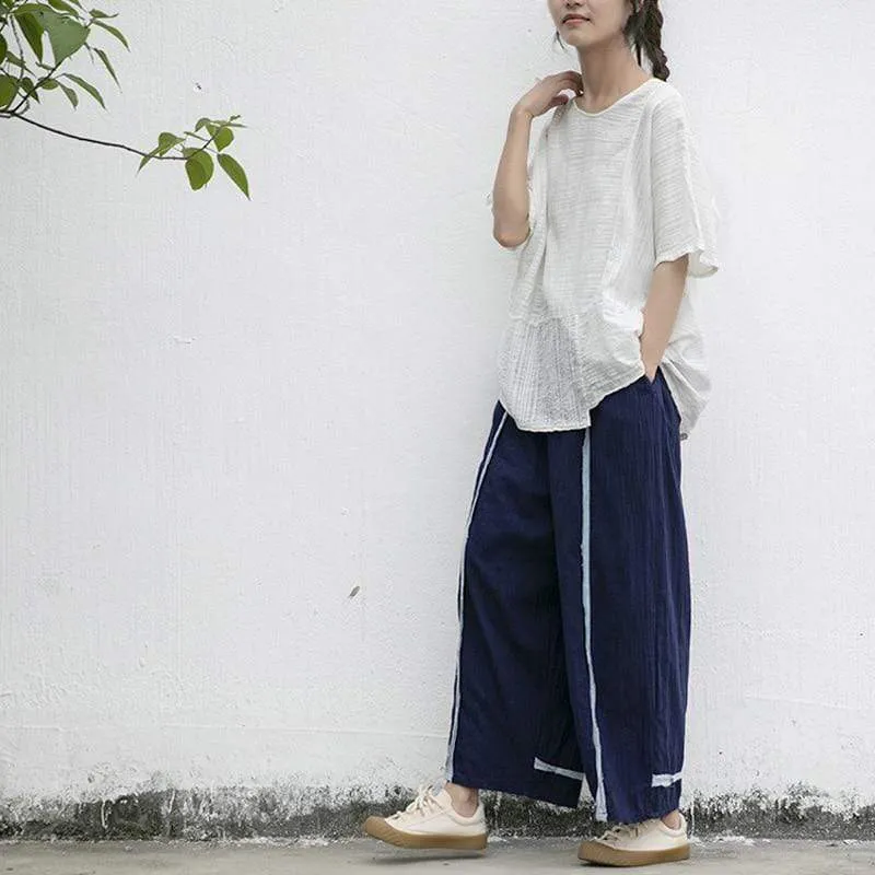 Casual Wide Leg Linen Pants | Lotus