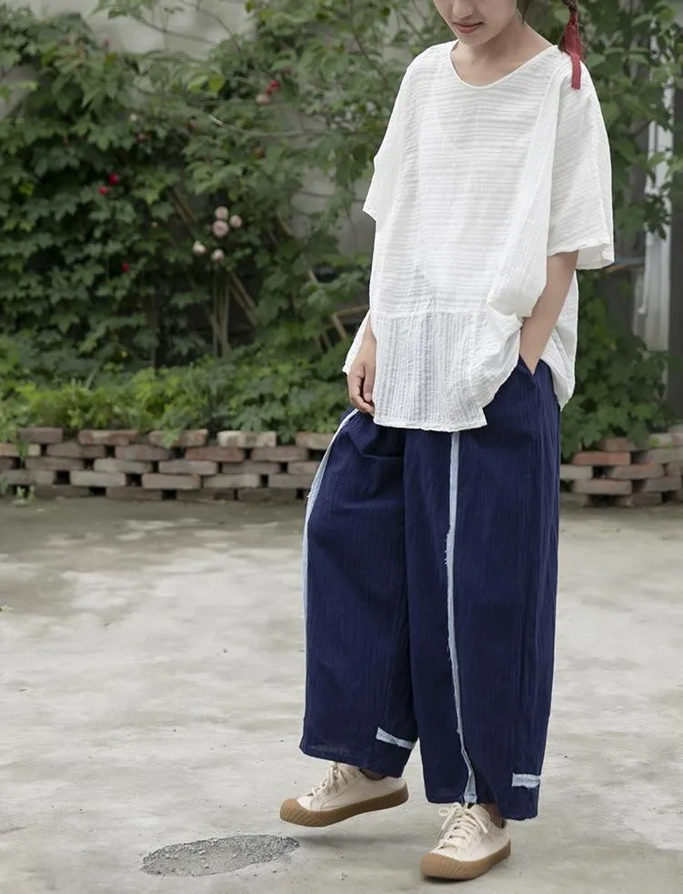 Casual Wide Leg Linen Pants | Lotus