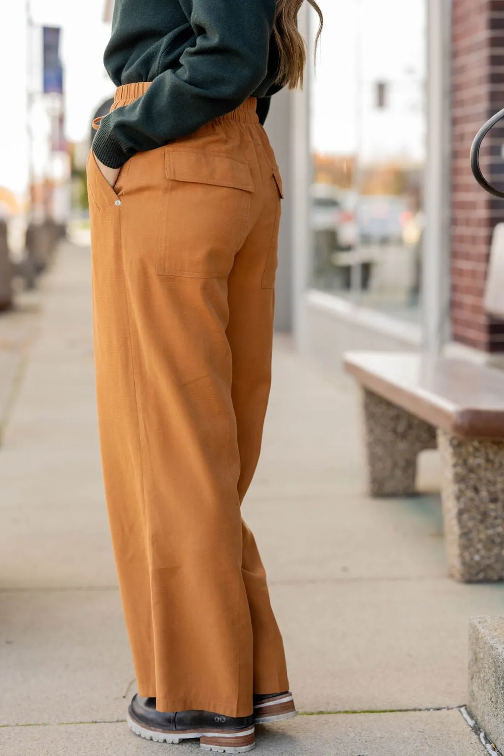 Classy Relaxed Large Pocket Pants