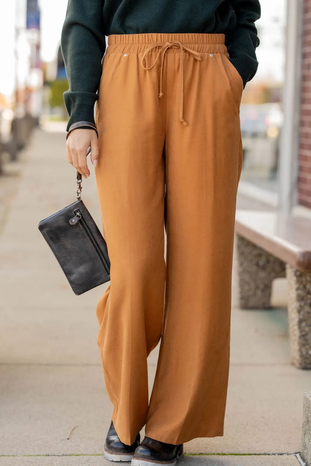 Classy Relaxed Large Pocket Pants