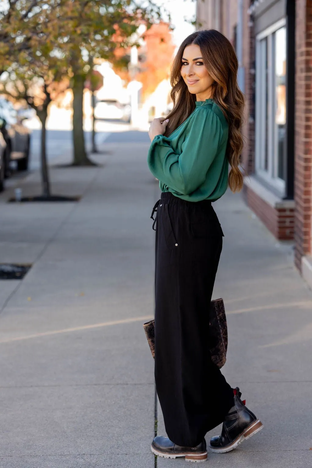 Classy Relaxed Large Pocket Pants