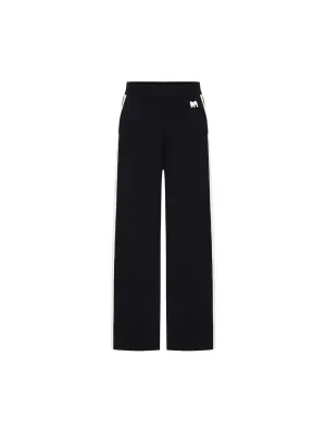 Contrasting Trim Elastic Pants