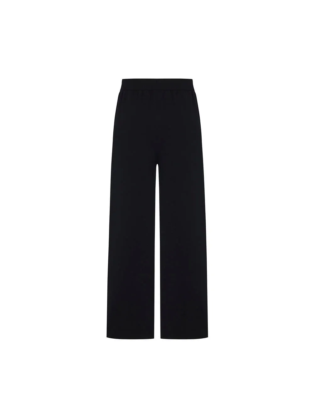 Contrasting Trim Elastic Pants