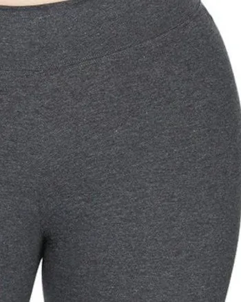 Cotton Blend Basic Yoga Pants | Gray Heather