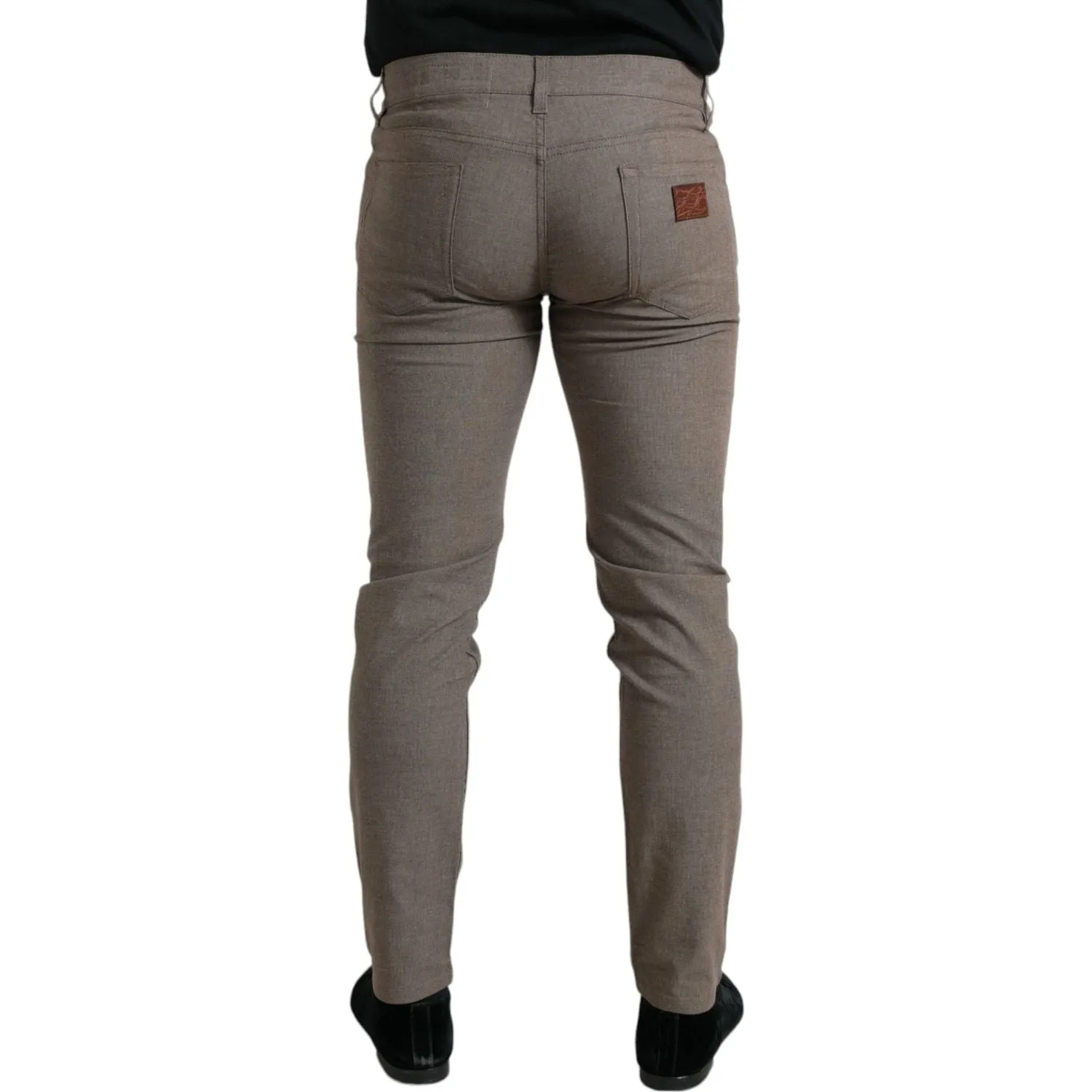 Dolce & Gabbana Elegant Brown Cotton Stretch Skinny Pants