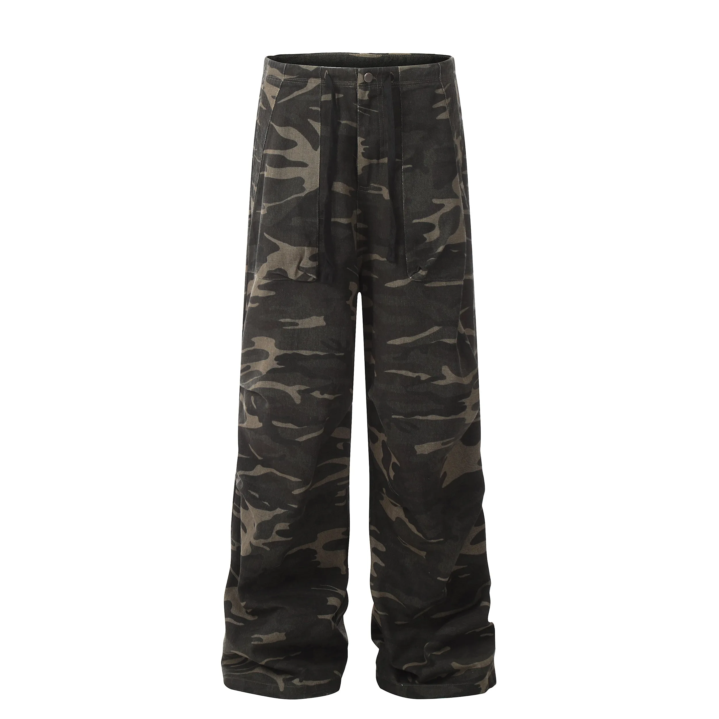 Faire Echo Camo Design Straight-Leg Pants