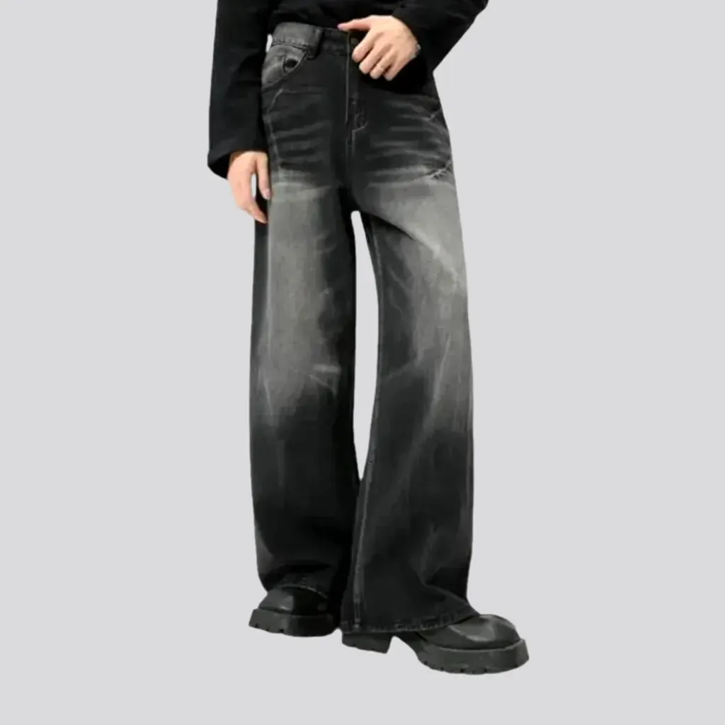 Fashionable sanded jeans for men