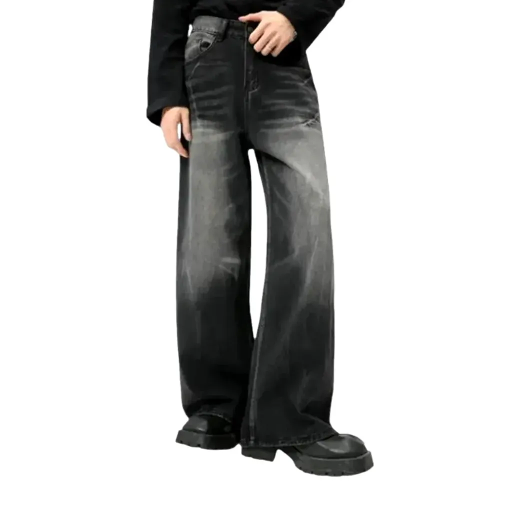 Fashionable sanded jeans for men