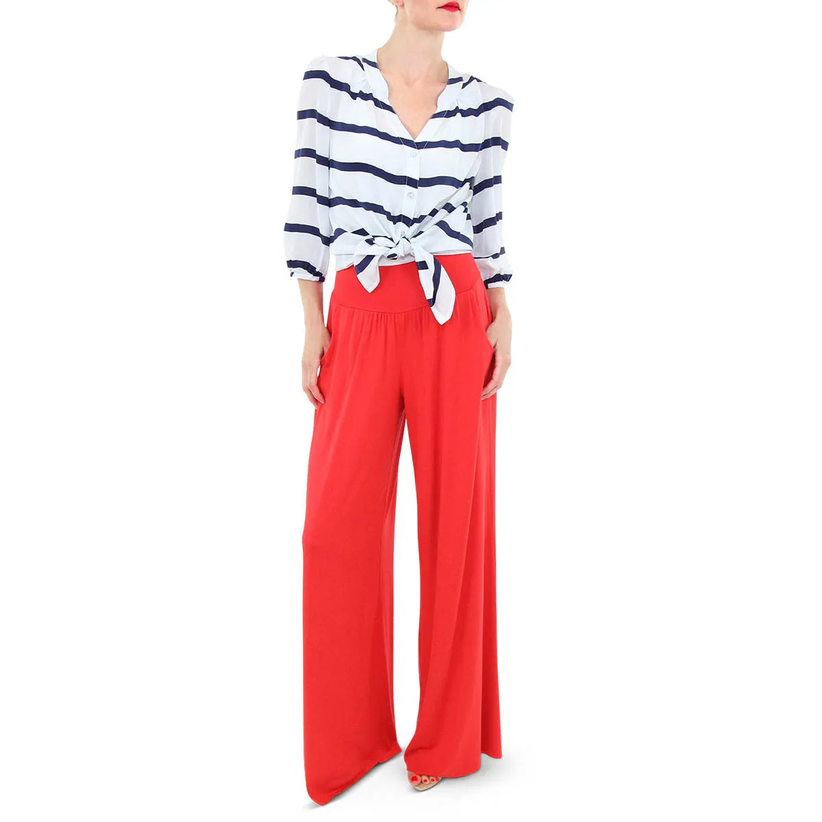 Grady Elastic Waist Wide Leg Pants