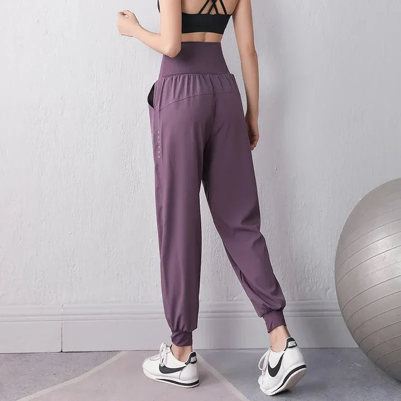 High Waist Pocket Quick Dry Soft Leisure Sweatpants