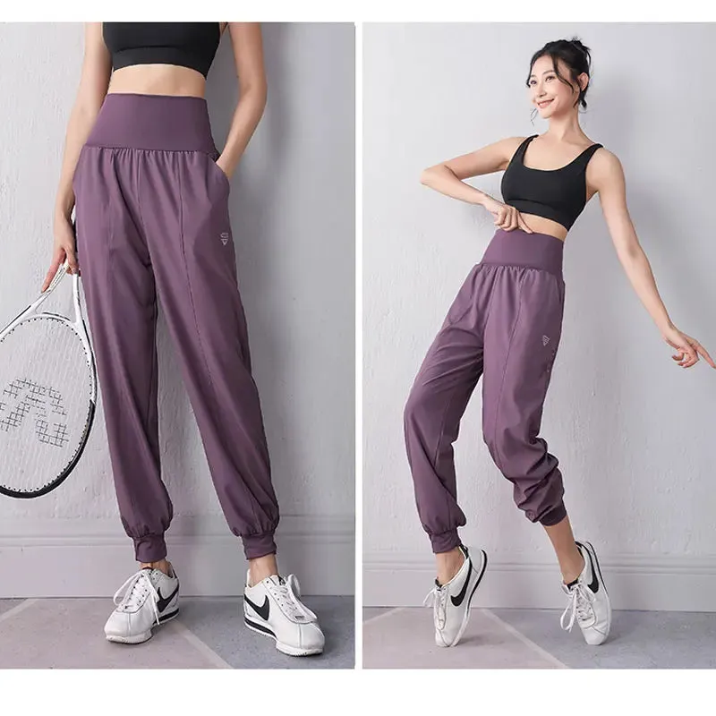 High Waist Pocket Quick Dry Soft Leisure Sweatpants