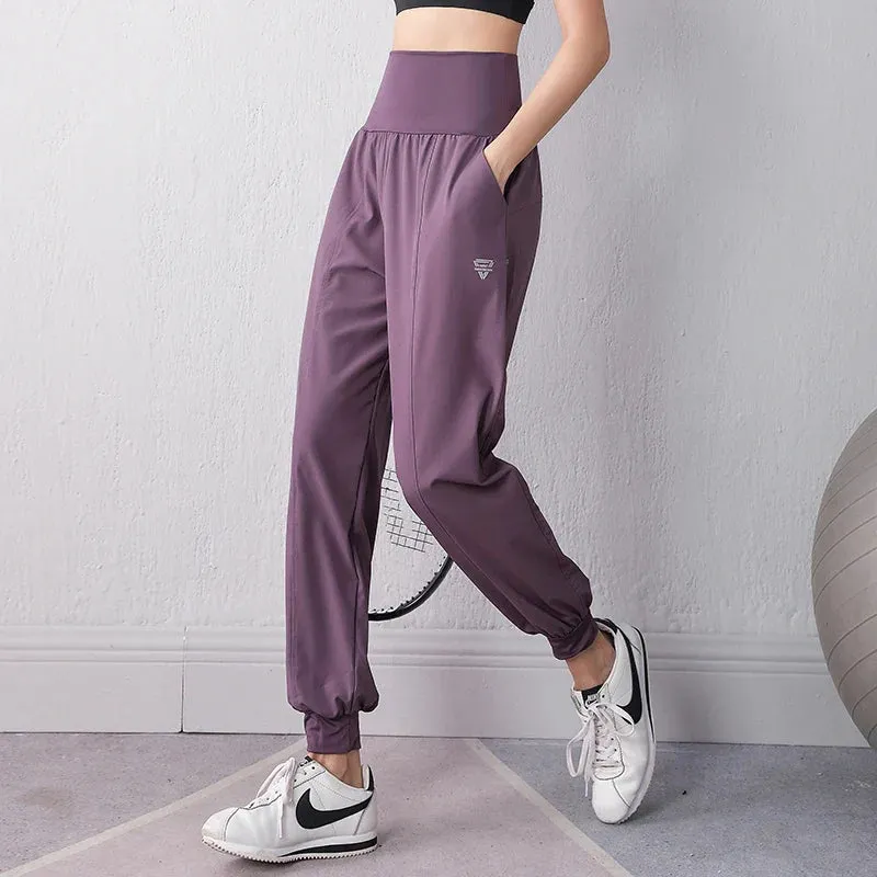 High Waist Pocket Quick Dry Soft Leisure Sweatpants