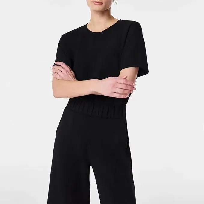 Highly-elastic Plus Size Women's Elastic Waist Jumpsuit