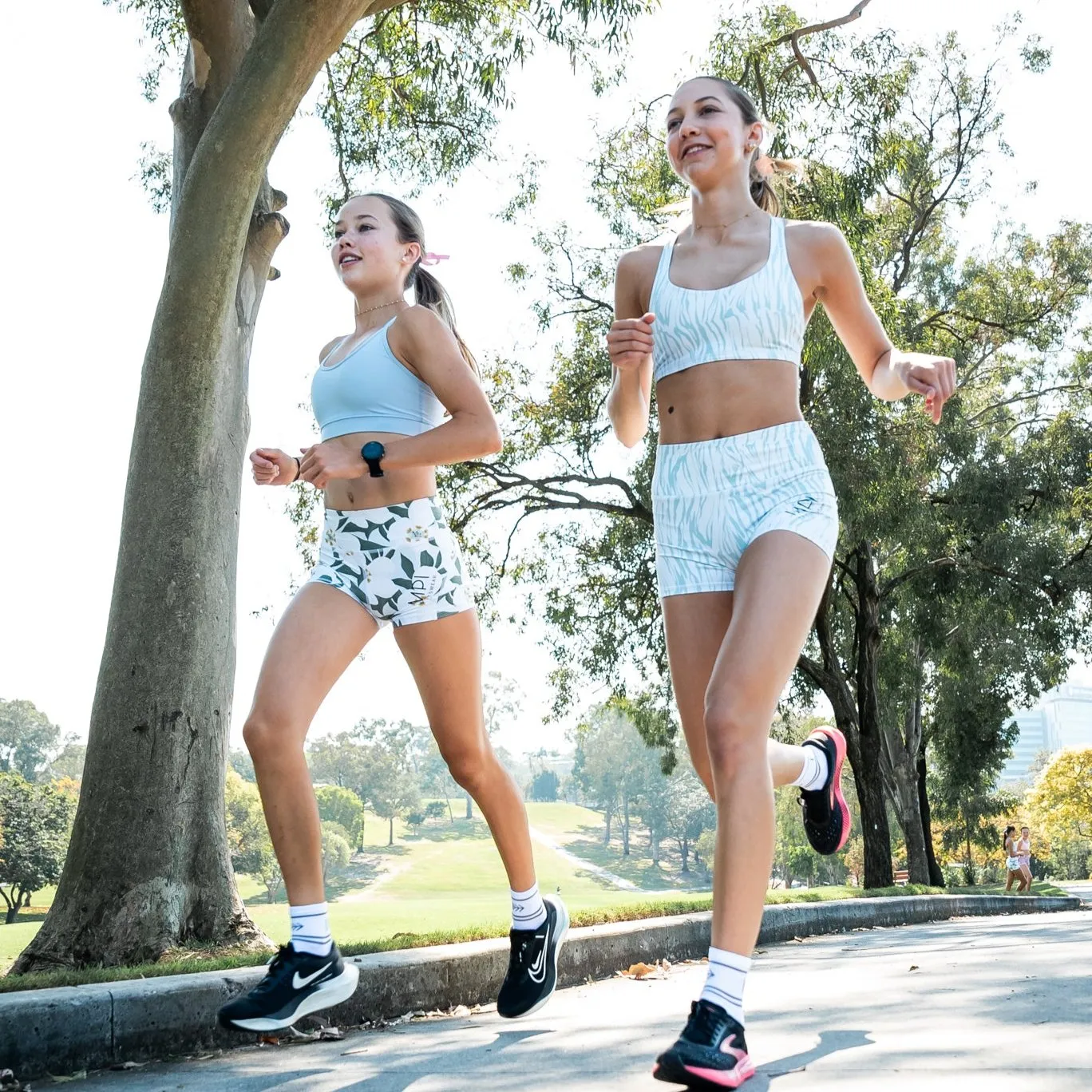 IMPI High Waisted Running Short - Mint Zebra