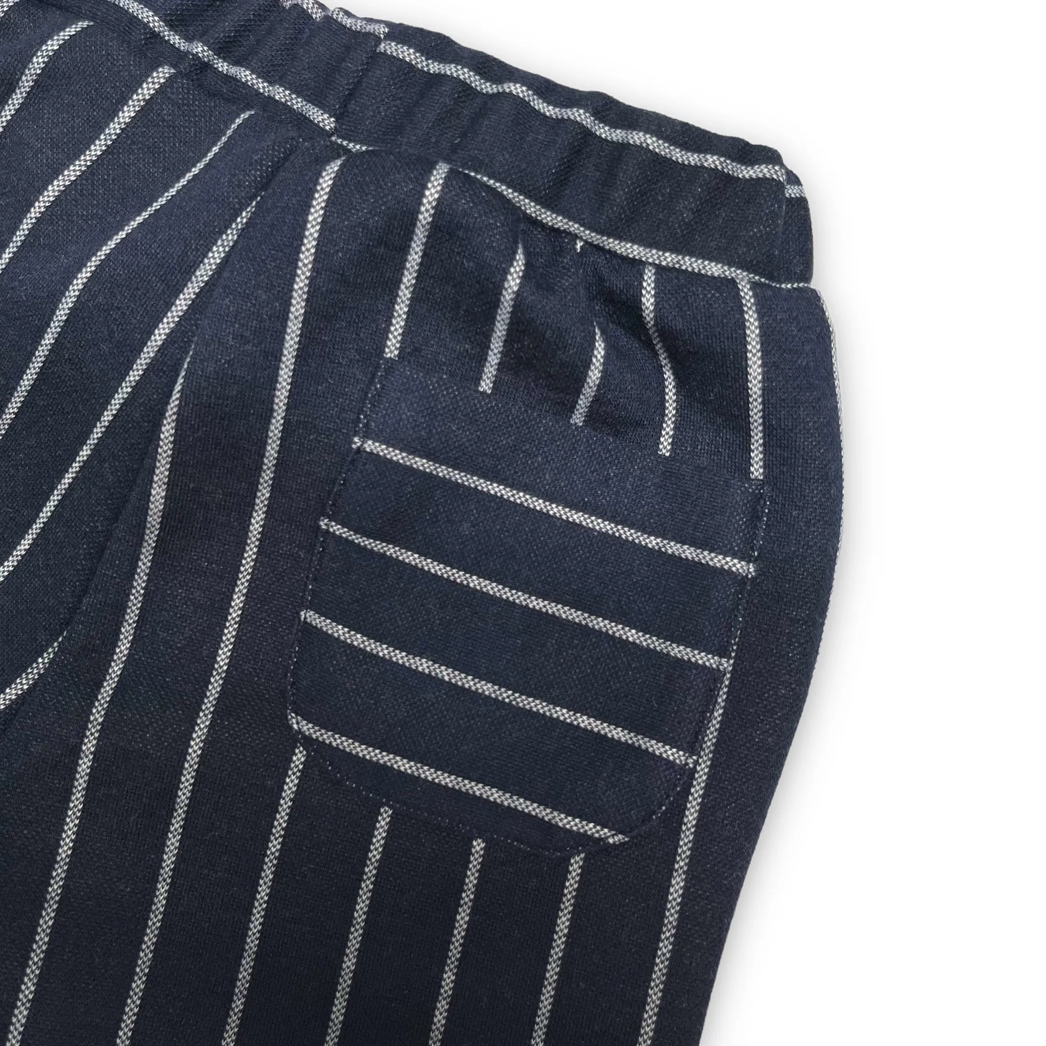 Jersey Pinstripe Elastic Waist Pant