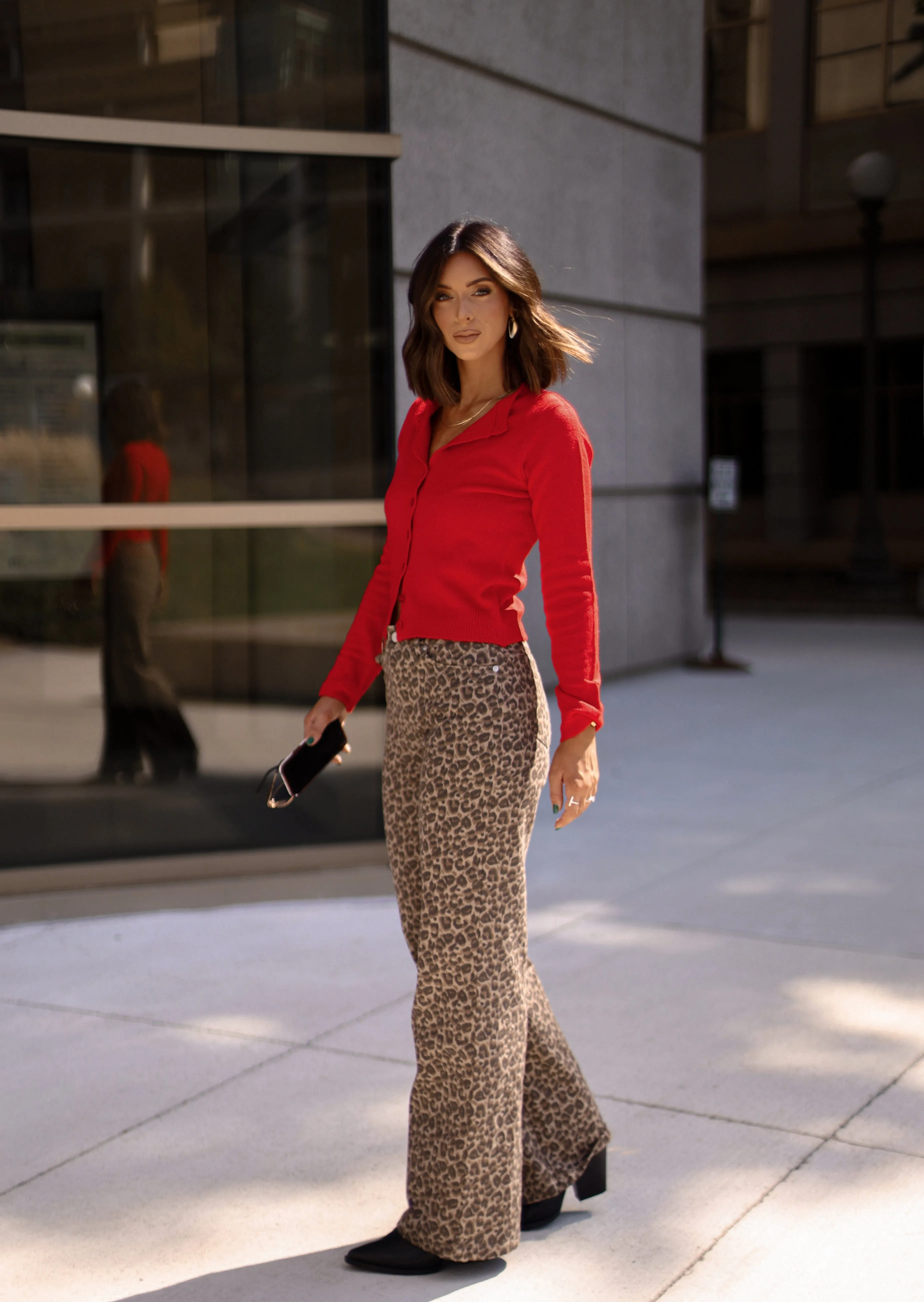 Leopard Wide Leg Pant