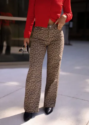 Leopard Wide Leg Pant