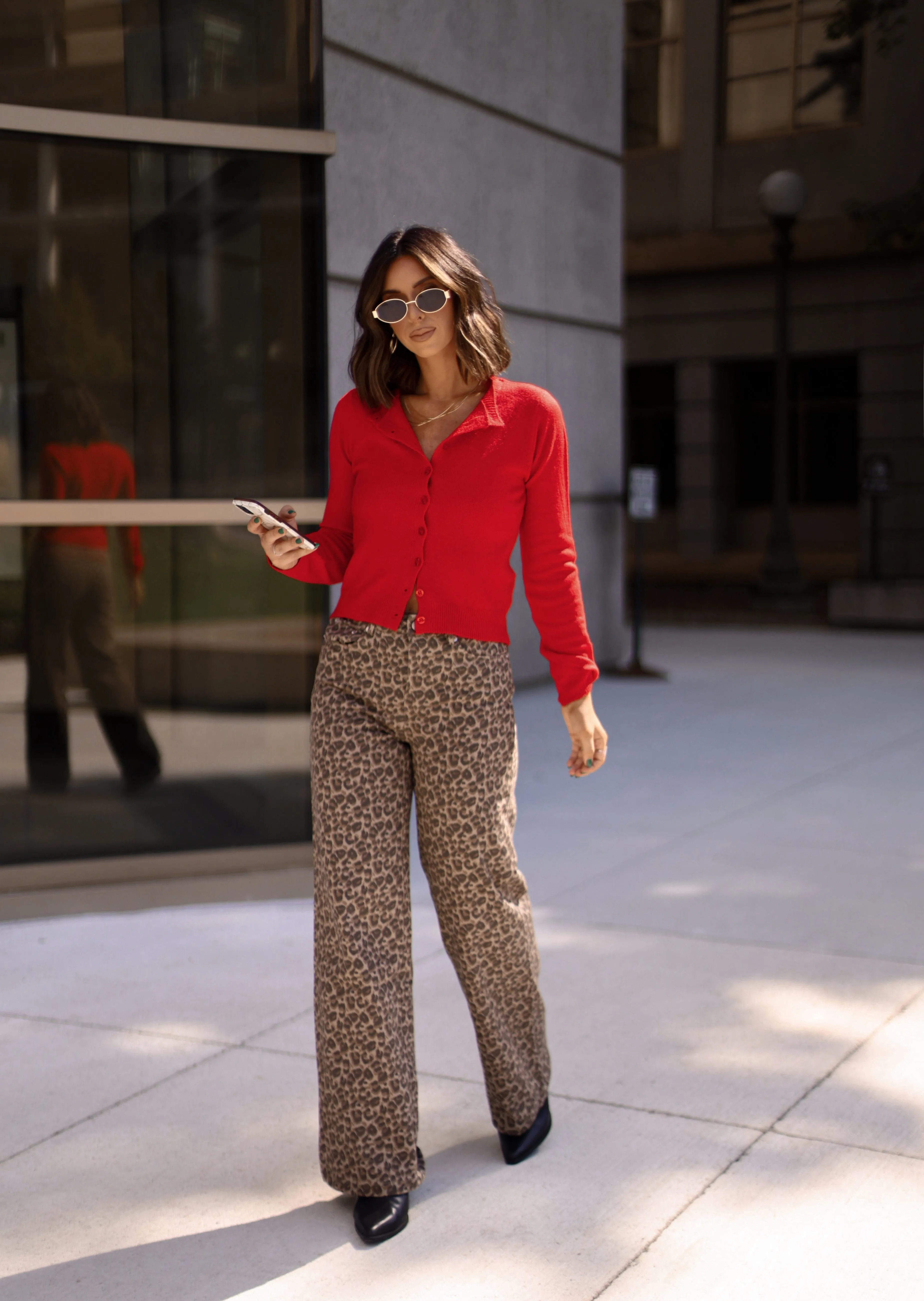 Leopard Wide Leg Pant