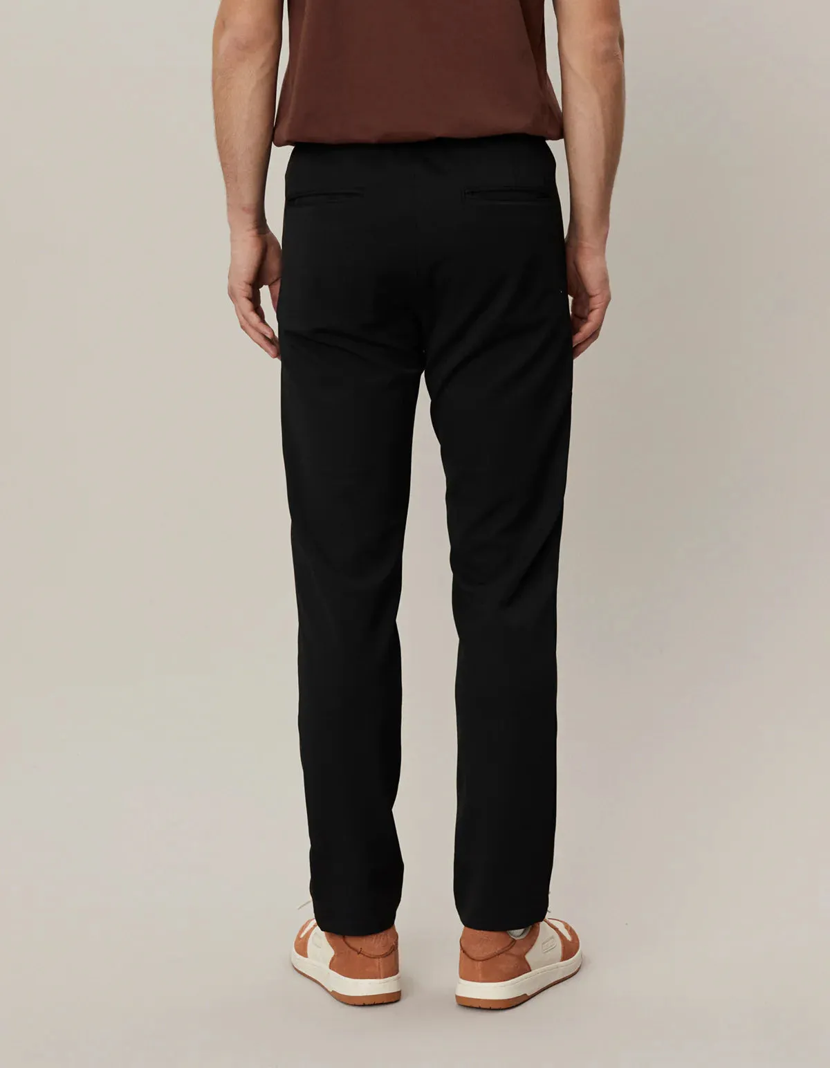 Les Deux Como Tapered Drawstring Pants - Black