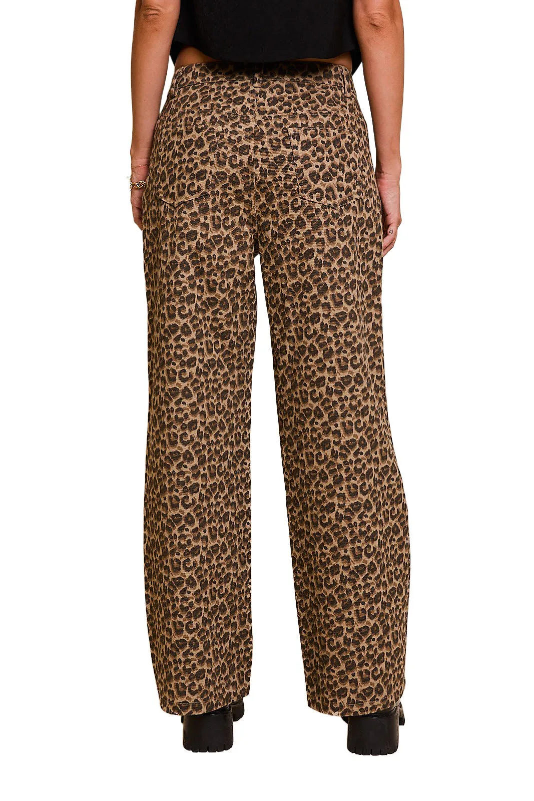 Lia Wide Leg Animal Print Pant