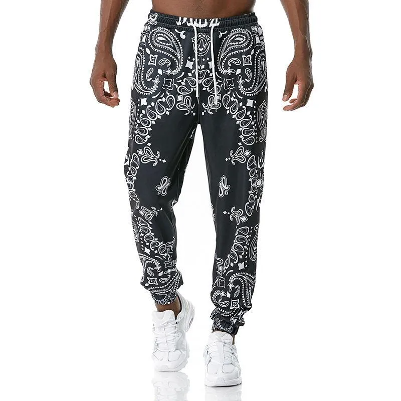 Men's Printed Mid-Rise Elastic Pocket Lounge Pants 05432119L