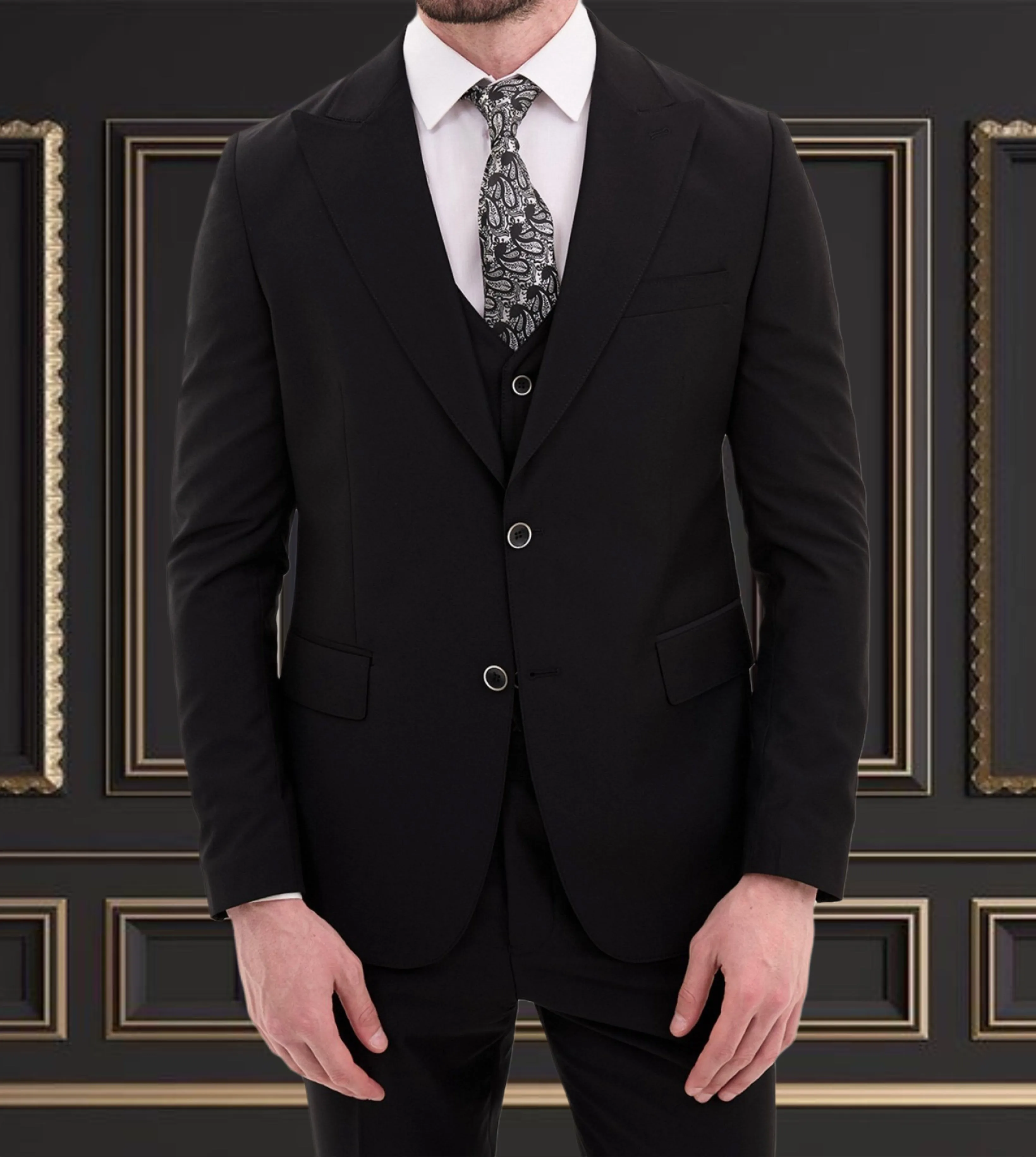 Men's Slim Fit Black Suit | Elegant Formal Wear in Hayward, CA