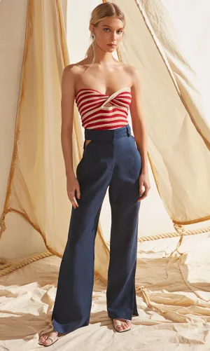 Naomi Linen Pants in Navy