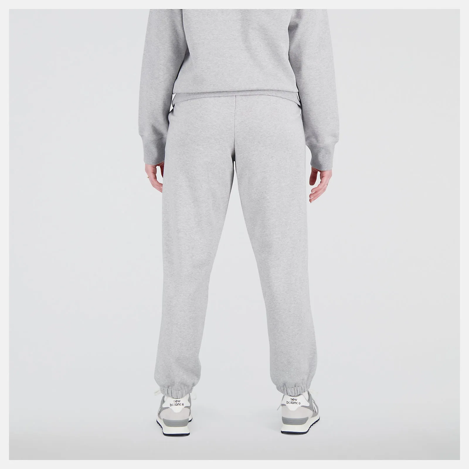 New Balance Essential Stacked Logo French Terry Trackpant - Womens - Grey