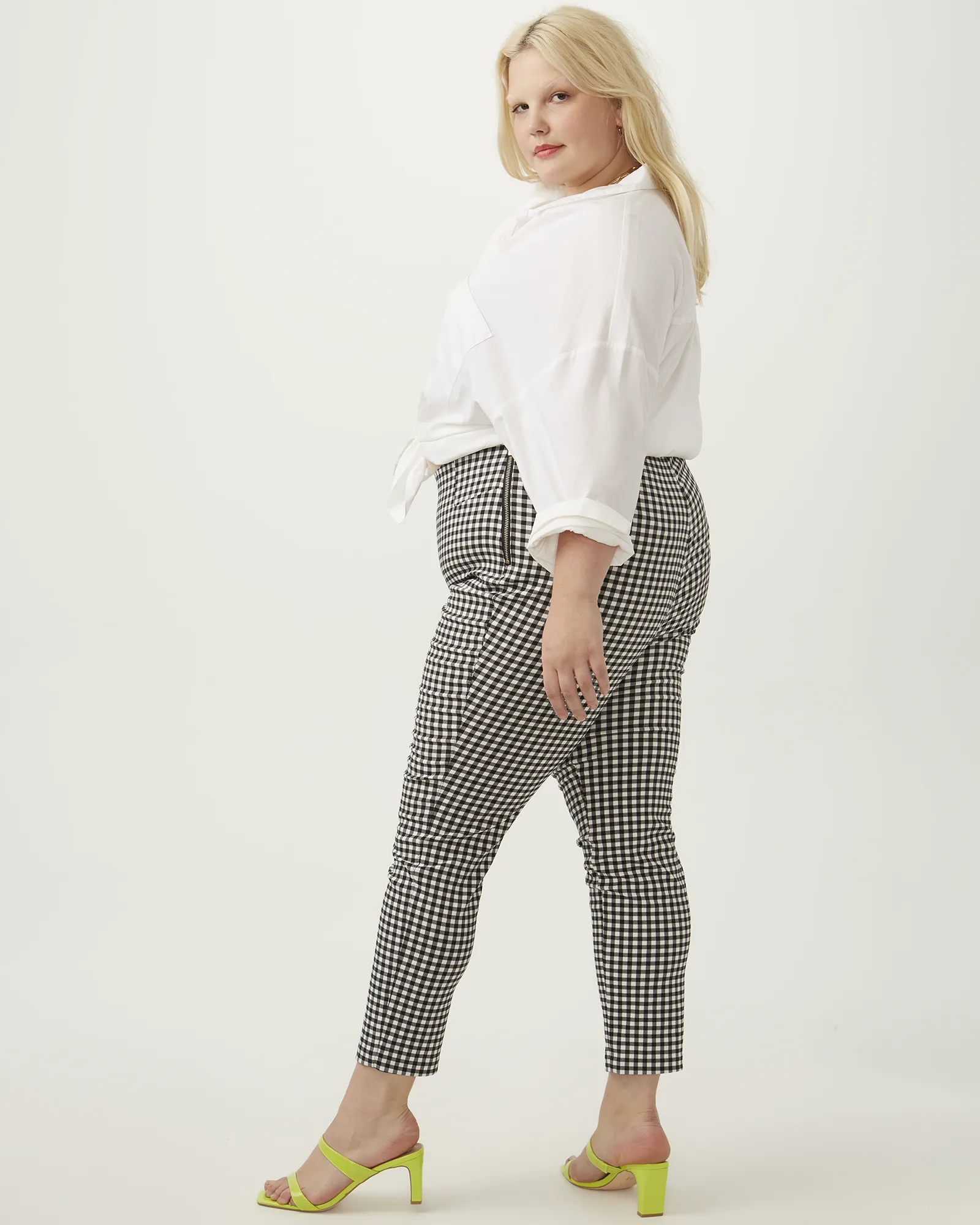 Olivette Double ZIp Pant | Black / White