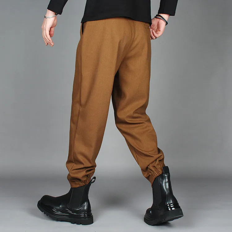 Retro Casual Elastic Waist Harem Pants