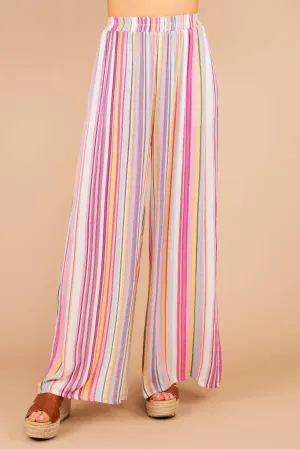 Shine So Bright Pink Multi Striped Pants