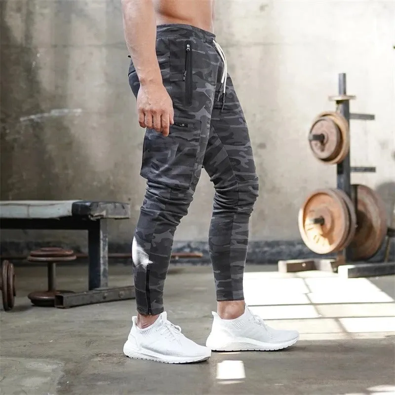 Sports Pants Multi-pocket Zipper Men^