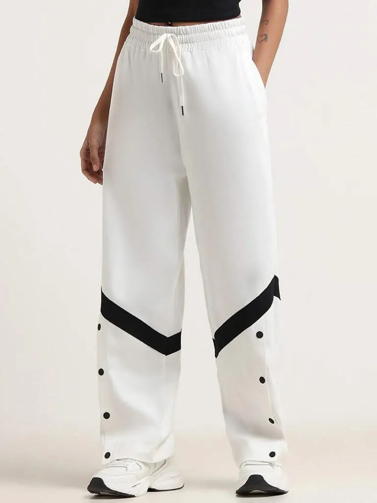 Studiofit White Cotton Trousers