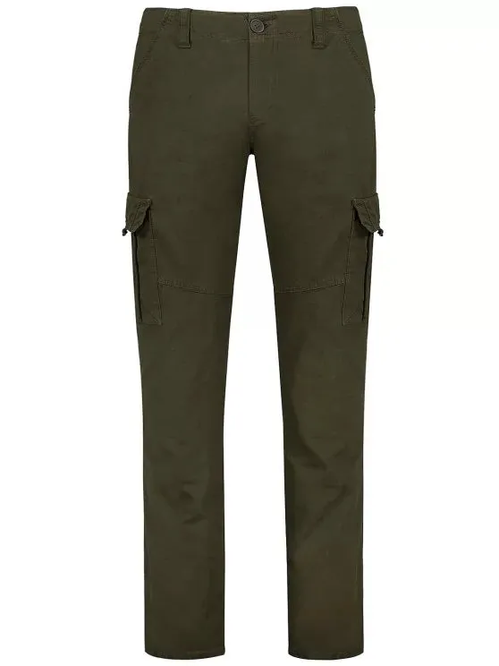 Trendy Flap Pockets Zip Fly Straight Cargo Pants