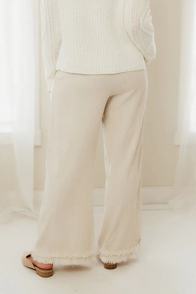 Wide Leg Fray Pants