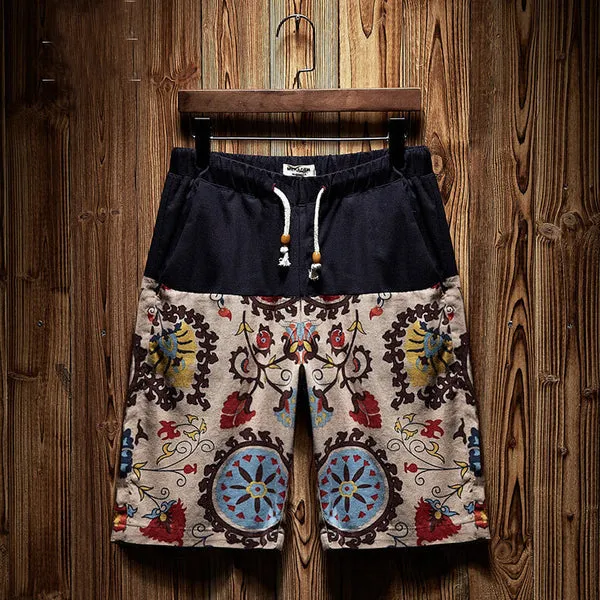 WLS Natsu Short Pants Cream Retro Floral